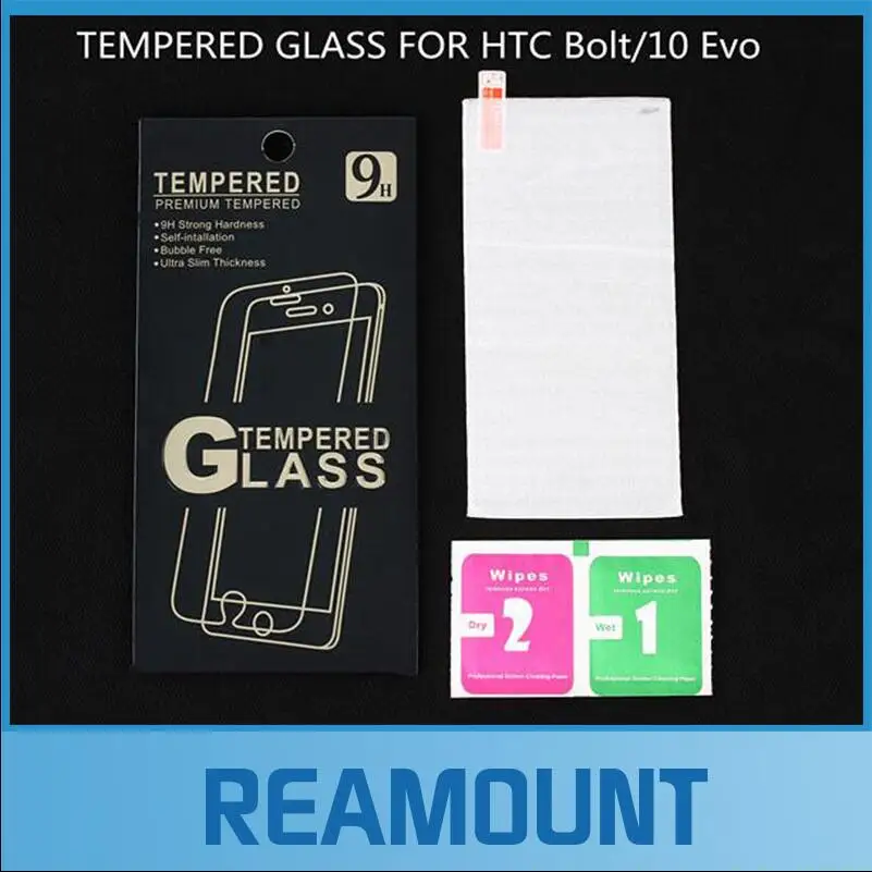 

300 pcs Wholesale Tempered Glass For HTC Bolt 10 EVO Screen Protector Film for HTC 10 evo with retail packaging free shipping