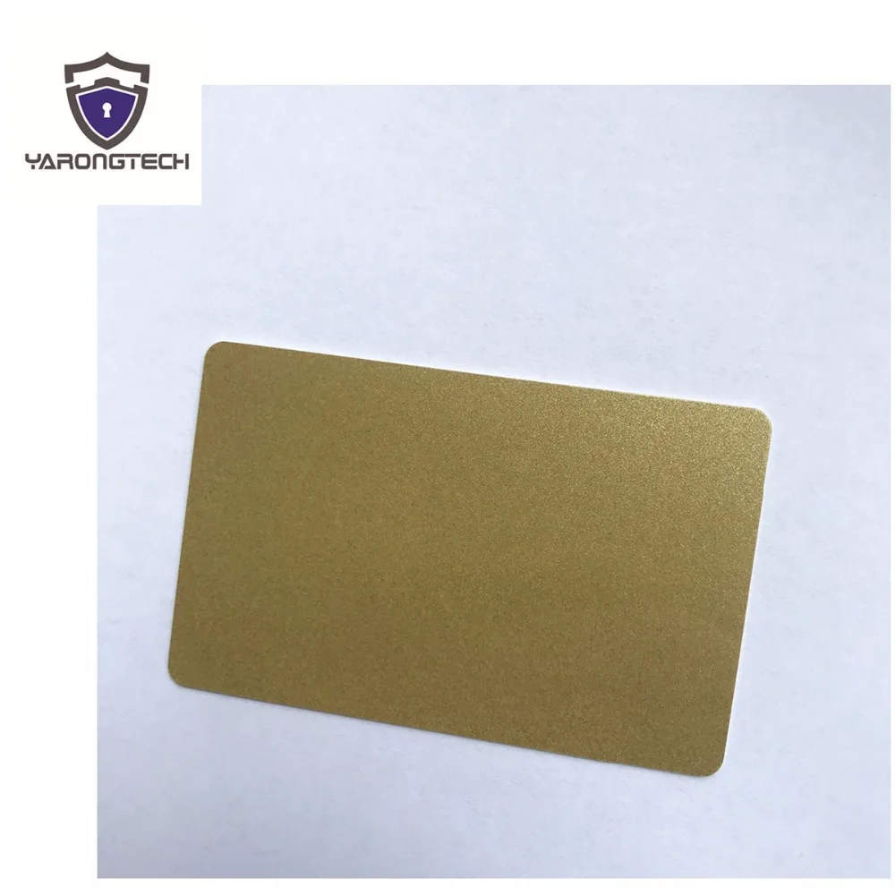 

Printable PVC Plastic Golden Card Photo id White Credit Card Size 30Mil CR80 (pack of 10)