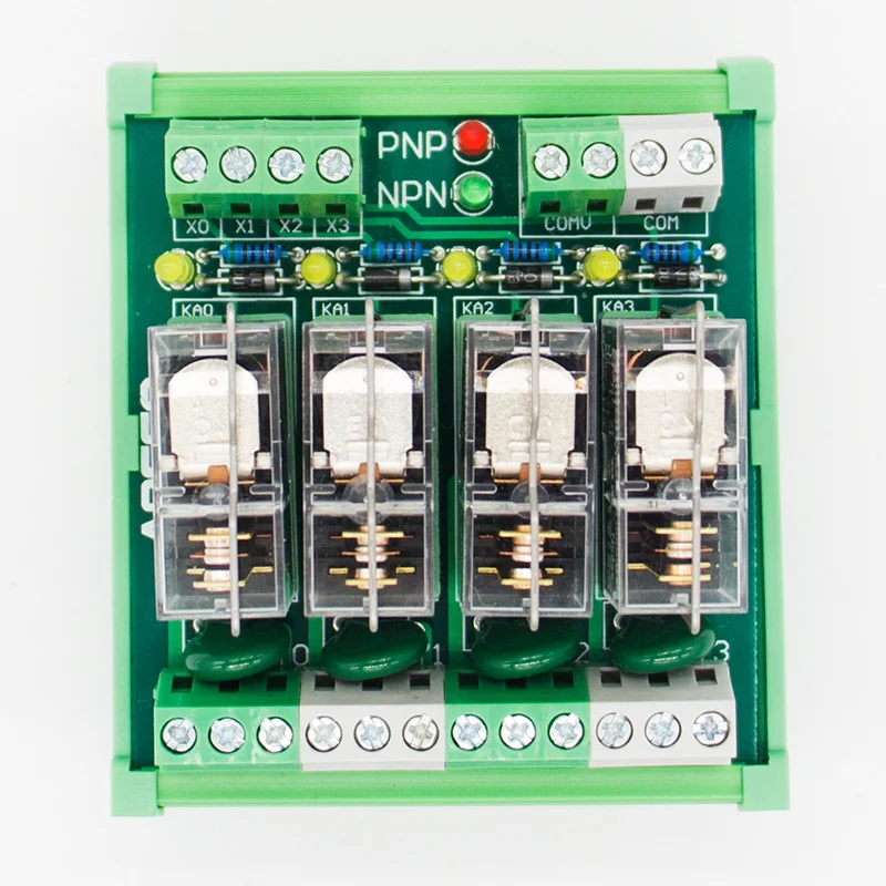 4 Channel 1 SPDT DIN Rail Mount OMRON G2R 24V DC/AC Interface Relay Module