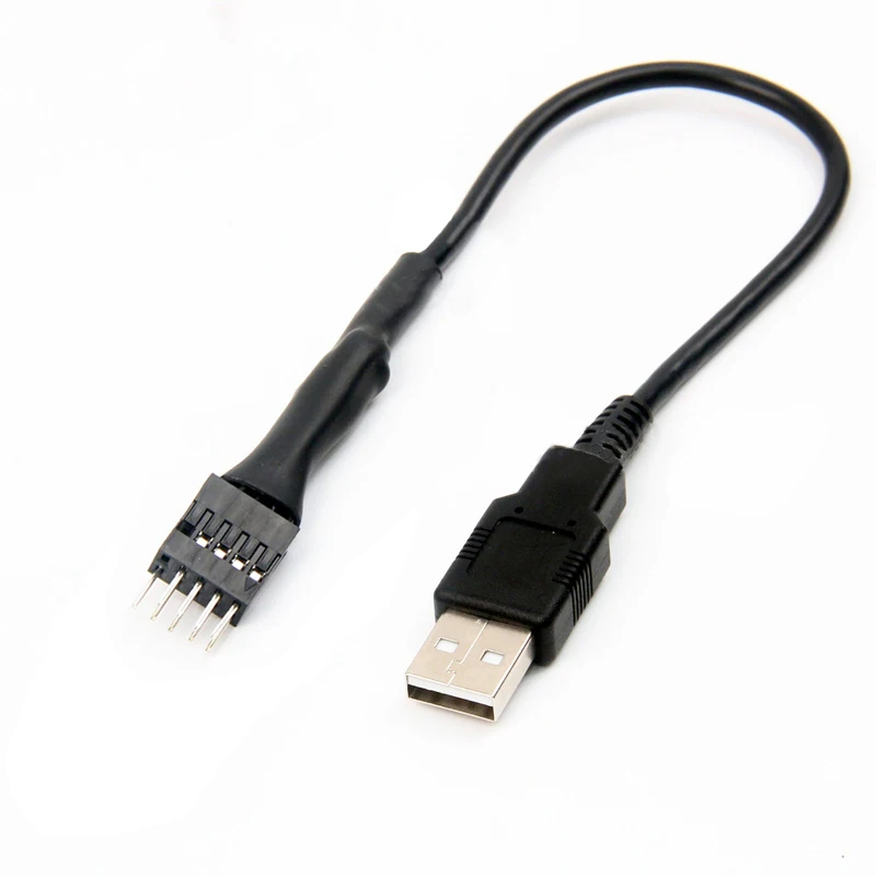 9 pin Male to External USB A Male PC Mainboard Internal Data Extension Cable
