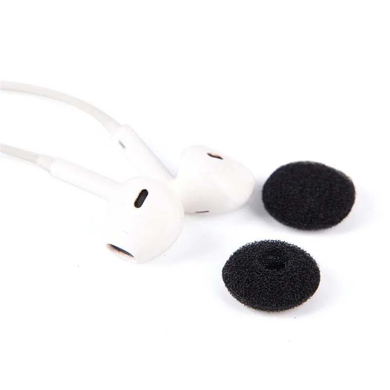 30Pcs Sponge Covers Tips Black Soft Foam Earbud Headphone Ear pads Replacement For Earphone MP3 MP4 Moblie Phone