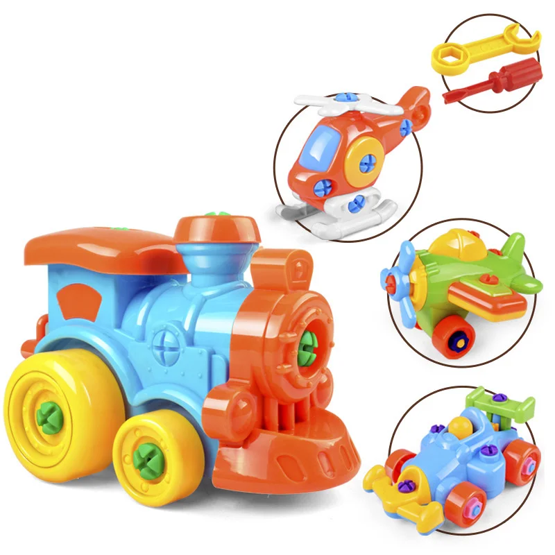 Hot Kids Disassembly Assembly Car Plane Train toys for Children Classic Toys Kids Child Baby Boy Disassembly Assembly Car Toy