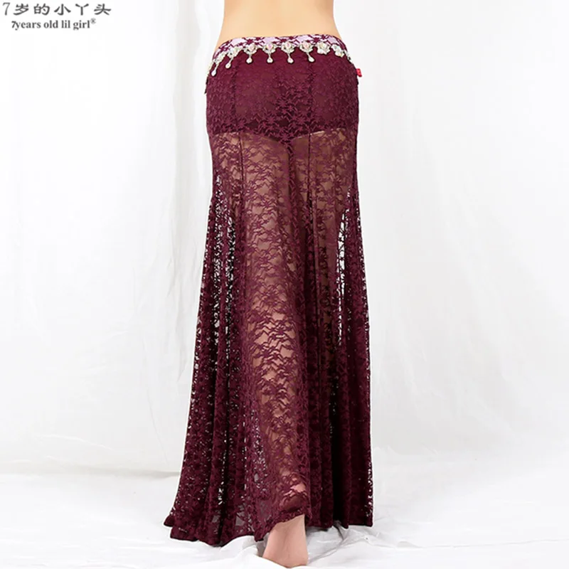 7ปีLilสาว2021ใหม่Belly Danceเครื่องแต่งกายLace Top + กระโปรง2Pcsชุดสำหรับออกกำลังกายผู้หญิงCBB103