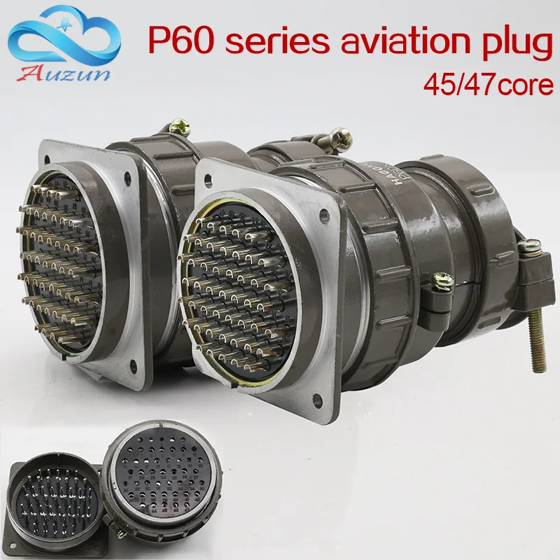 Aviation plug socket round connector P60 series 45core47core diameter 60MM aviation plug