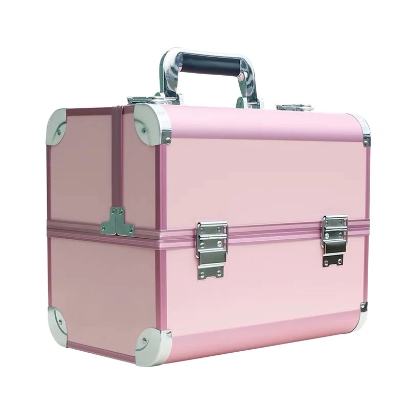 New Women Cosmetic Bags ,Nails Makeup Toolbox, Multifunction PVC Beauty Box Travel bag Luggage bag Suitcase Girl light handbag