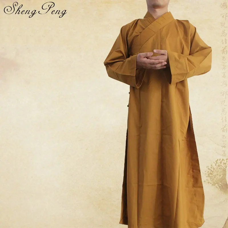 

Buddhist monk robes chinese shaolin monk robes men traditional buddhist monk clothing uniform shaolin monk clothing CC258