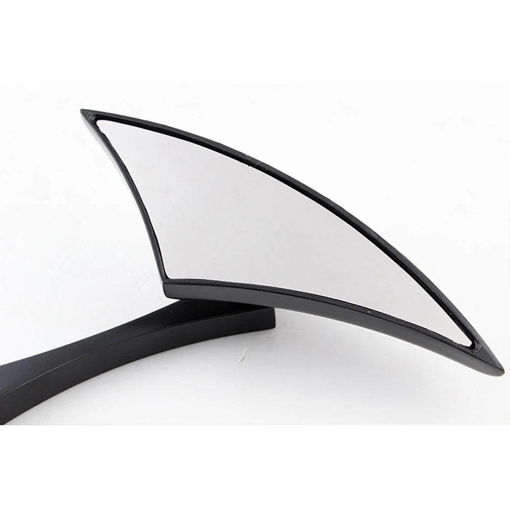 Black/Chrome Spear Blade Side Mirrors Aluminum Custom Triangle Motorcycle  Mirros 8MM 10MM For Harley Cruiser Chopper