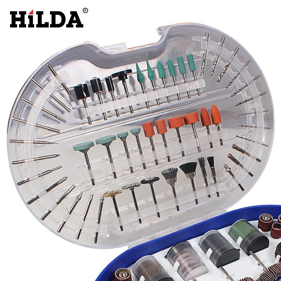 HILDA — Accessoires pour outil rotatif, jeu de mèches, kit d\'outils abrasifs, pour meulage, polissage, découpage, pour Dremel, 276 pièces