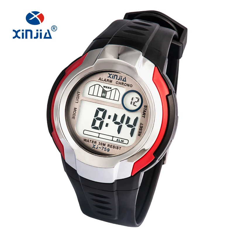 XINJIA Branded High Quality Fashion Casual Sports Digital Watches Outdoor Waterproof Multi-functional Children's Student Boy