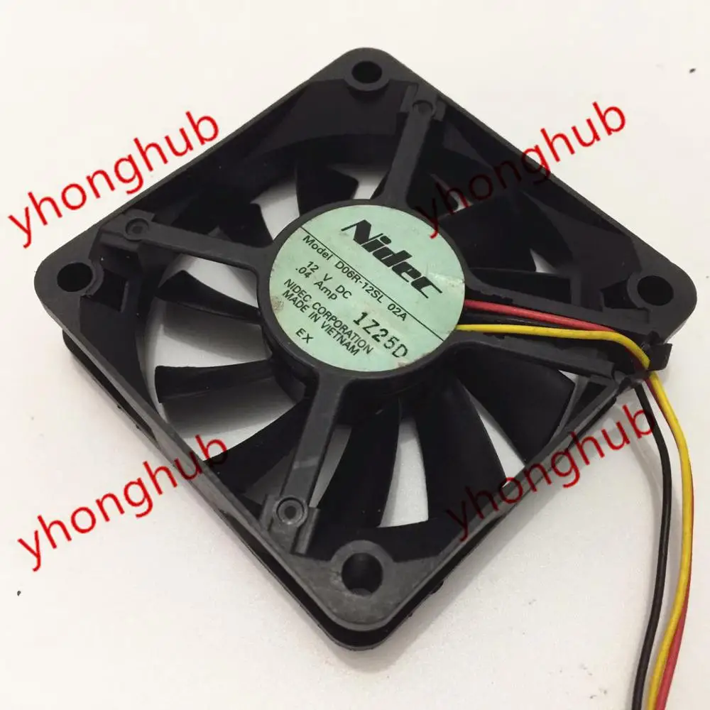 

Nidec D06R-12SL 02A DC 12V 0.04A 60x60x15mm Server Cooling Fan