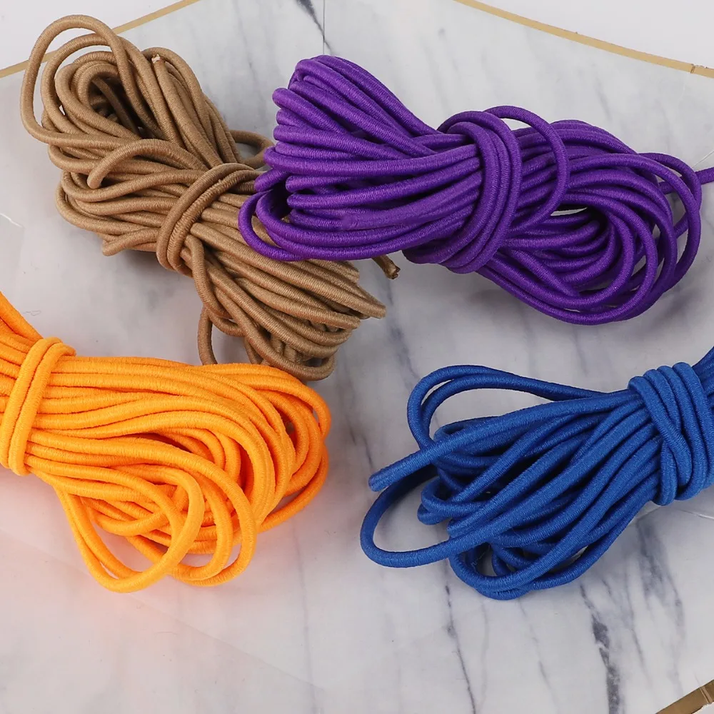 2.5mm Colorful High-Elastic High-Quality Round Elastic Band Round Elastic Rope Rubber Band Elastic Line DIY Sewing Accessories