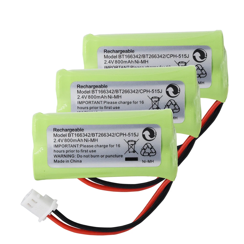 BT-166342 2.4V 800mAh 2 * AAA متولى حسن بطارية قابلة للشحن اللاسلكي الهاتف BT-166342