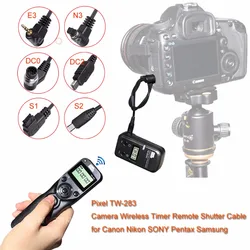 PIXEL TW-283 Wireless Timer Shutter Release Remote Control For Canon EOS R1 R5 R8 850D Nikon Z9 Z8 Z7 Z6 Sony A7II A7RII A6300