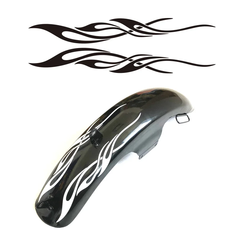 Front Fender Flame Stickers Decals For Suzuki M109R Boulevard Kawasaki Vulcan