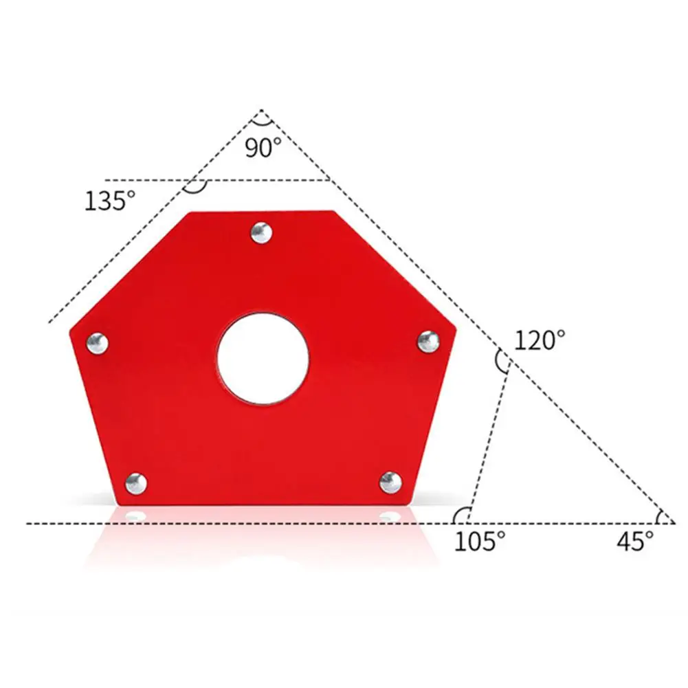 25LB Lassen Klepstandsteller Apparatuur Zware Magnetische Polygon Lassen Verwerking Vast Lassen Tool 45/90/105/120/135 Graden