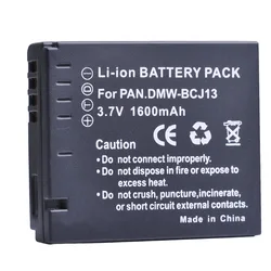 1pc 1600mAH DMW-BCJ13 DMW BCJ13 Rechargeable Li-ion Bateria For Panasonic DMW-BCJ13 DMC LX5 LX5 LX5GK LX5K LX5W Camera Battery