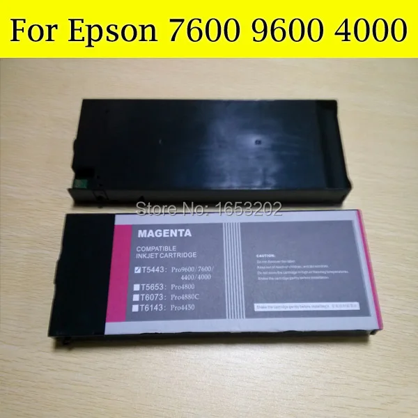 Compatible For Epson 7600 9600 Printer Ink Cartridge With Show Ink Level Resettable Chip Without Ink