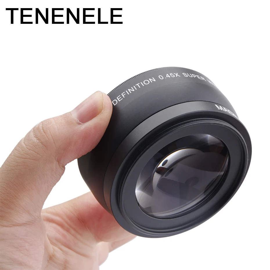 Camera Lens 0.45X 55 58 62 67 72MM Wide Angle Lens with Macro HD Optics Lenses For Canon Nikon Sony Fuji Camera Lens Accessories