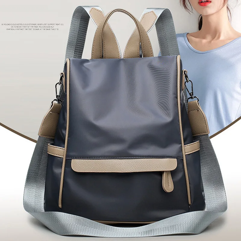 Hot Selling Korean Style Oxford Cloth Backpack Large Capacity Wear-resistant Bag for Women Girl   -B5