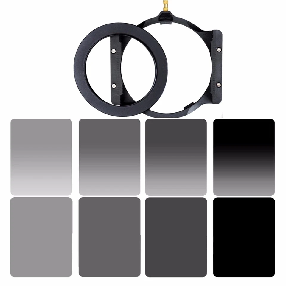 Walking Way 150*100mm square filter set kit ND Neutral Density ND2 ND4 ND8 ND16 camera filter holder & adapter ring for Cokin Z