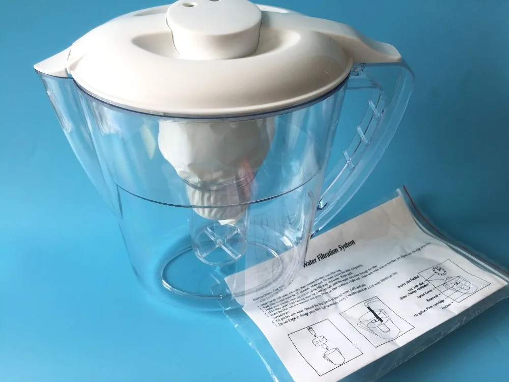 محلول إبريق الماء القلوي سعة 2.5 لتر/فلتر المياه المحمول/منقي المياه مع خرطوشة فلتر قابلة للطازجة (QY-WP012)