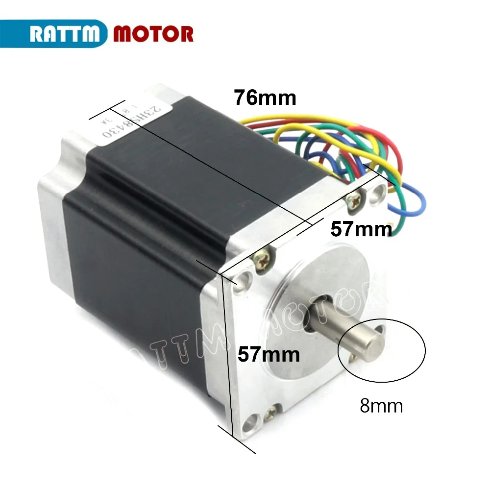 3pcs CNC Nema 23 stepper motor 76mm 23HS8430 1.8Nm 270Oz-in 3A for 3D printer parts