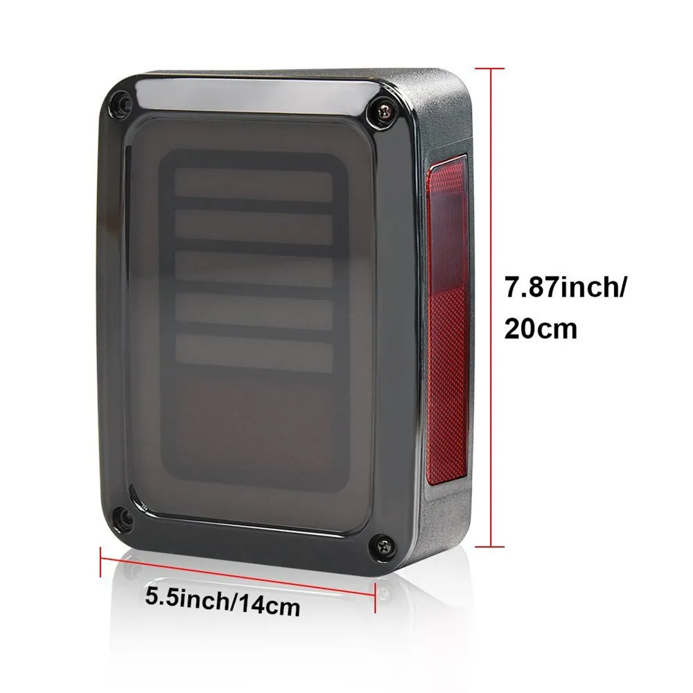 LED Tail Lights Smoke Lens For Jeep Wrangler 2007-2017 JK JKU With Break Back Up Light Reverse Turn Parking Signal Lamp Assembly