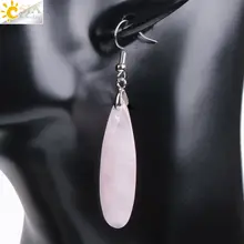 Natural Stone Earrings with Beads in 5 Colors #4