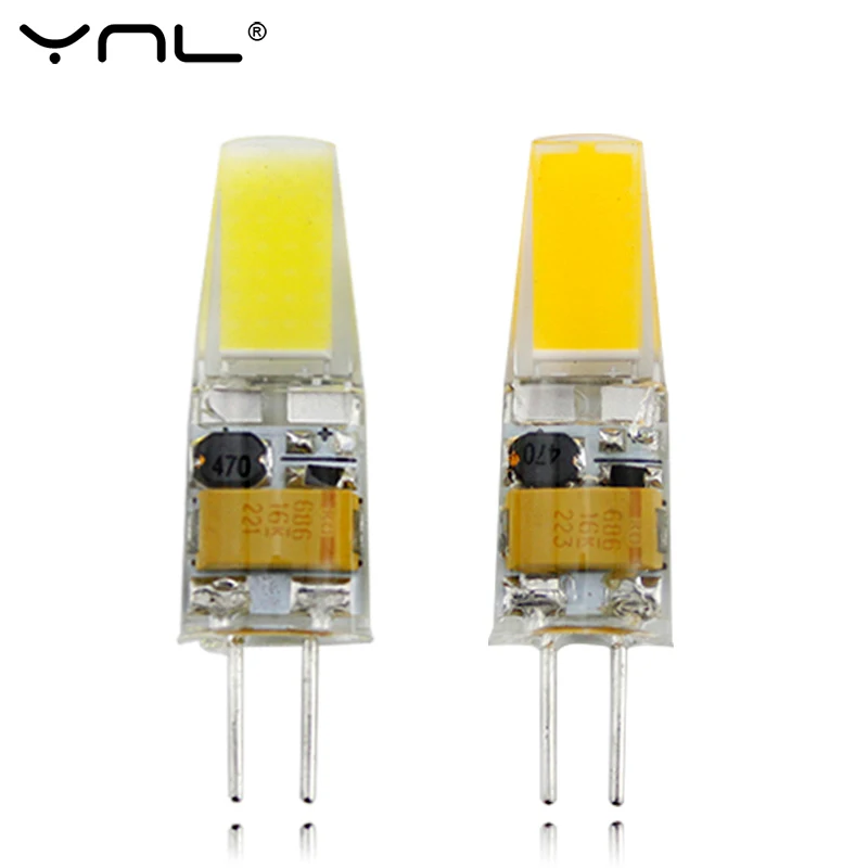 YNL-Mini Lampe LED AC DC 12V, 5 Pièces, Puce COB 1505, Angle de Faisceau 360, Projecteur Halogène G4