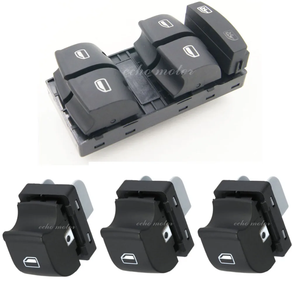 New 4PCS high quality Window Control Switch for AUDI 2005-2012 A3 A6 S6 C6 Allroad Q7 RS6 4F0 959 855 4F0959851