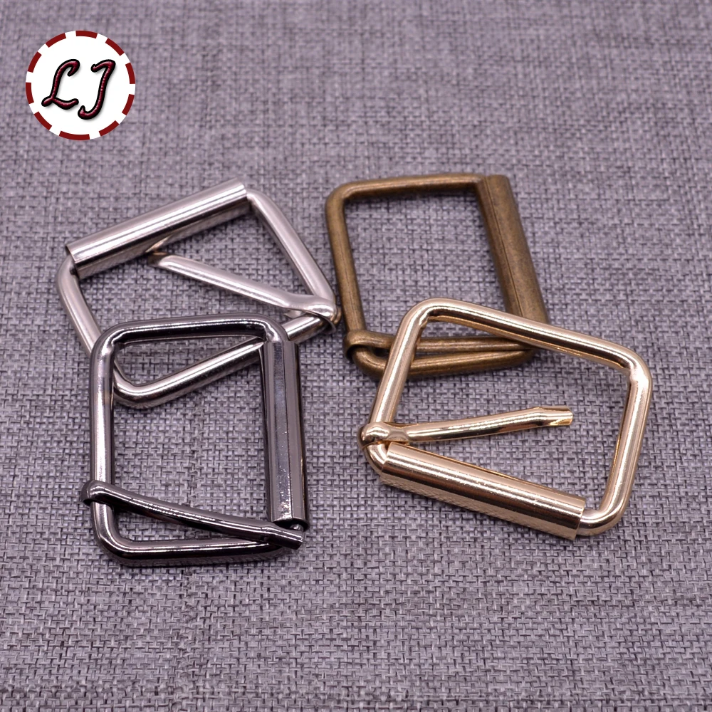 New 10pcs/lot 10mm/20mm/25mm/30mm/40mm silver bronze gold Square metal shoes bag Belt Buckles decoration DIY Accessory Sewing