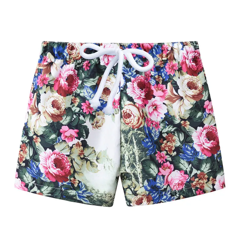 Regenbogen Mädchen Casual Strand Shorts Hosen Floral Baby Mädchen Hose Kinder Reithose Jungen Küste Knicker Höschen 2 3 4 5 6 7 jahre