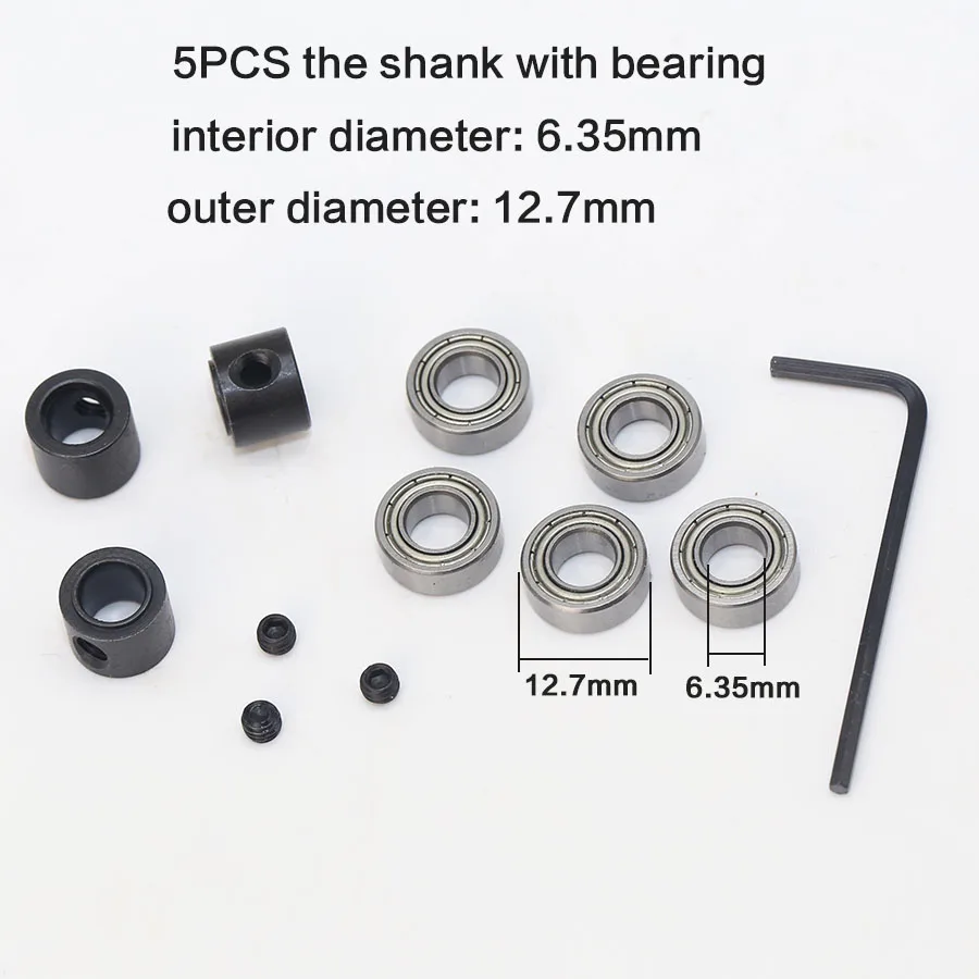 Top Mounted 1/2, 3/8, 3/4 Bearing & Stop Ring for 1/4\