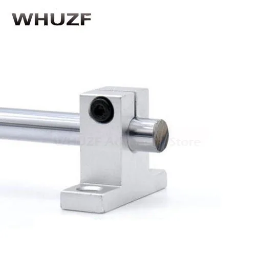 2019 Hot 2pcs 4pcs SK8 SK10 SK12 8mm/10mm/12mm linear ball bearing rail shaft Side Blocks support Table CNC 3D printer Part