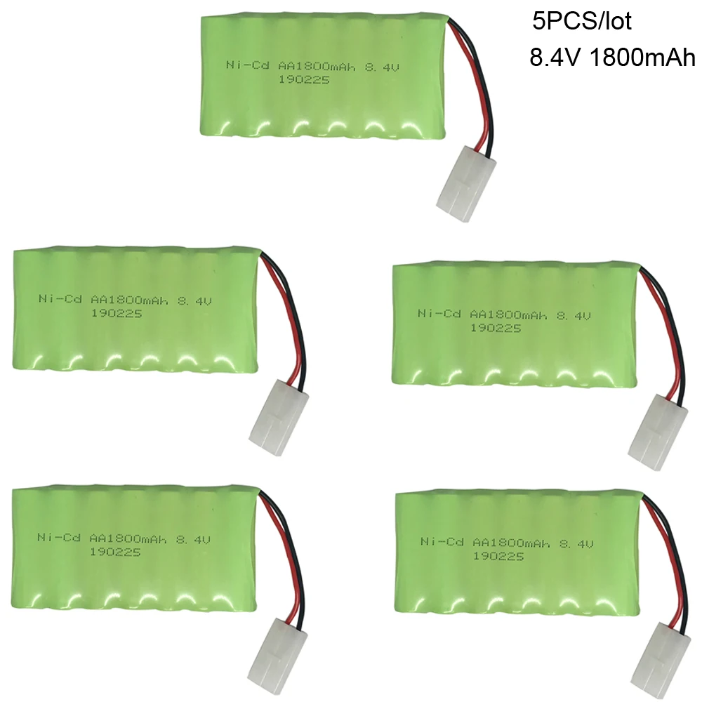 5PCS/lot 8.4V 1800mah NI-MH Battery  for electric toys Remote car boat robot  high capacity NiMH battery 8.4 V