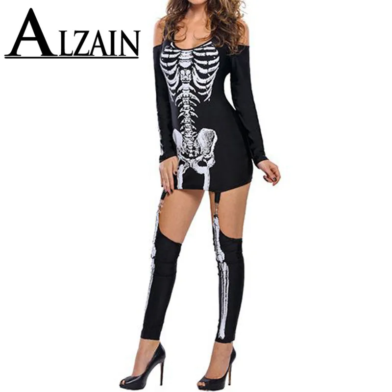 Halloween Costumes For Women Horror Zombie Costume Female Sexy Skeleton Costume Halloween Clothes Jumpsuit Body S-XXL