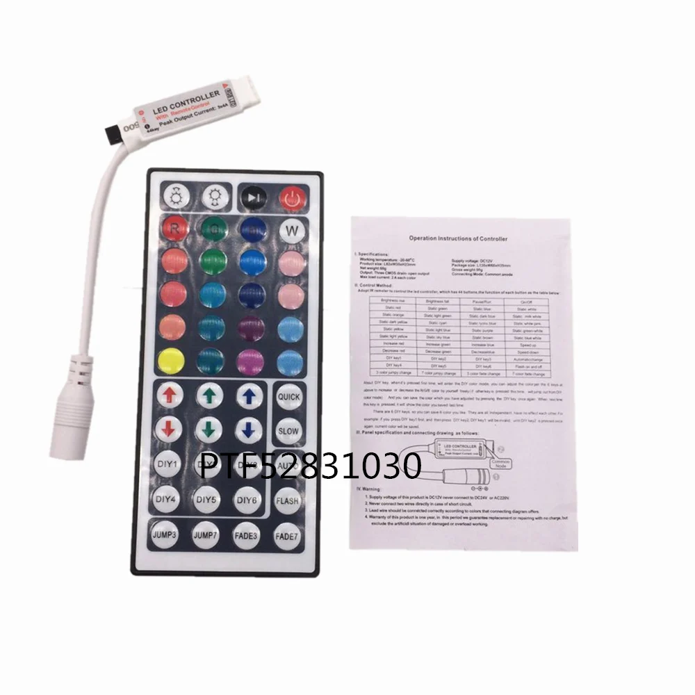 

10 шт. мини RGB LED контроллер 44 Клавиша ИК пульт дистанционного управления для RGB светодиодные ленты, бесплатная доставка