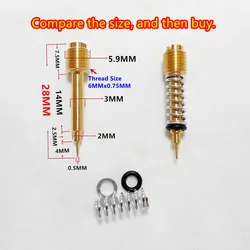 (2pcs / pack)carburetor fuel ratio adjusting screw Keihin the carb air screw For Harley 883 (CV Type) KPS ZZR250 Zephyr 400