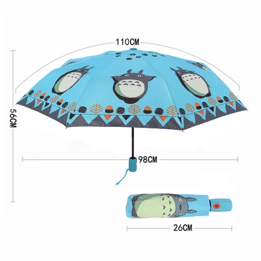 Creative Lovely Cartoon 8K Umbrella Sun Rain Promotion Automatic Cartoon Cat umbrella 3 Folding Parasol