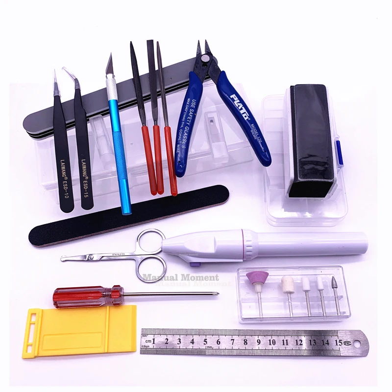 Modeling Toolkit Pliers Tweezers Electric Sander Scissors Sanding File Model Making Tool Assembly Retrofit Gundam Hobby DIY