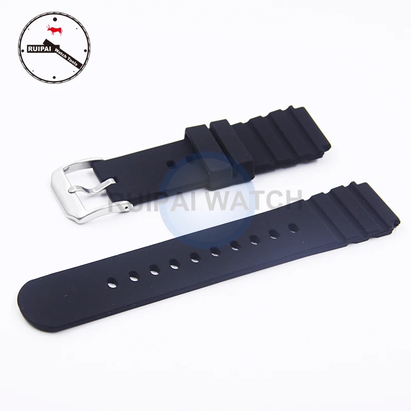 High End Black Silicone Watch Strap Accessories for Luminox military watches 3901 3001 3000,Rubber Watch Strap