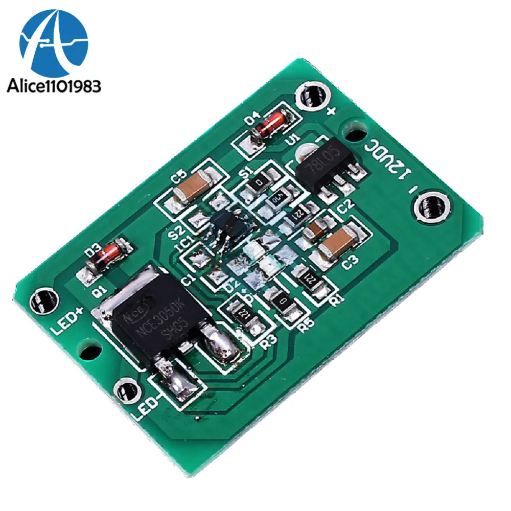 12V Capacitive Touch Switch Sensor Module Push Button Touch Touching Key Module Jog Latch With Relay DC 6V 20V 3A Board