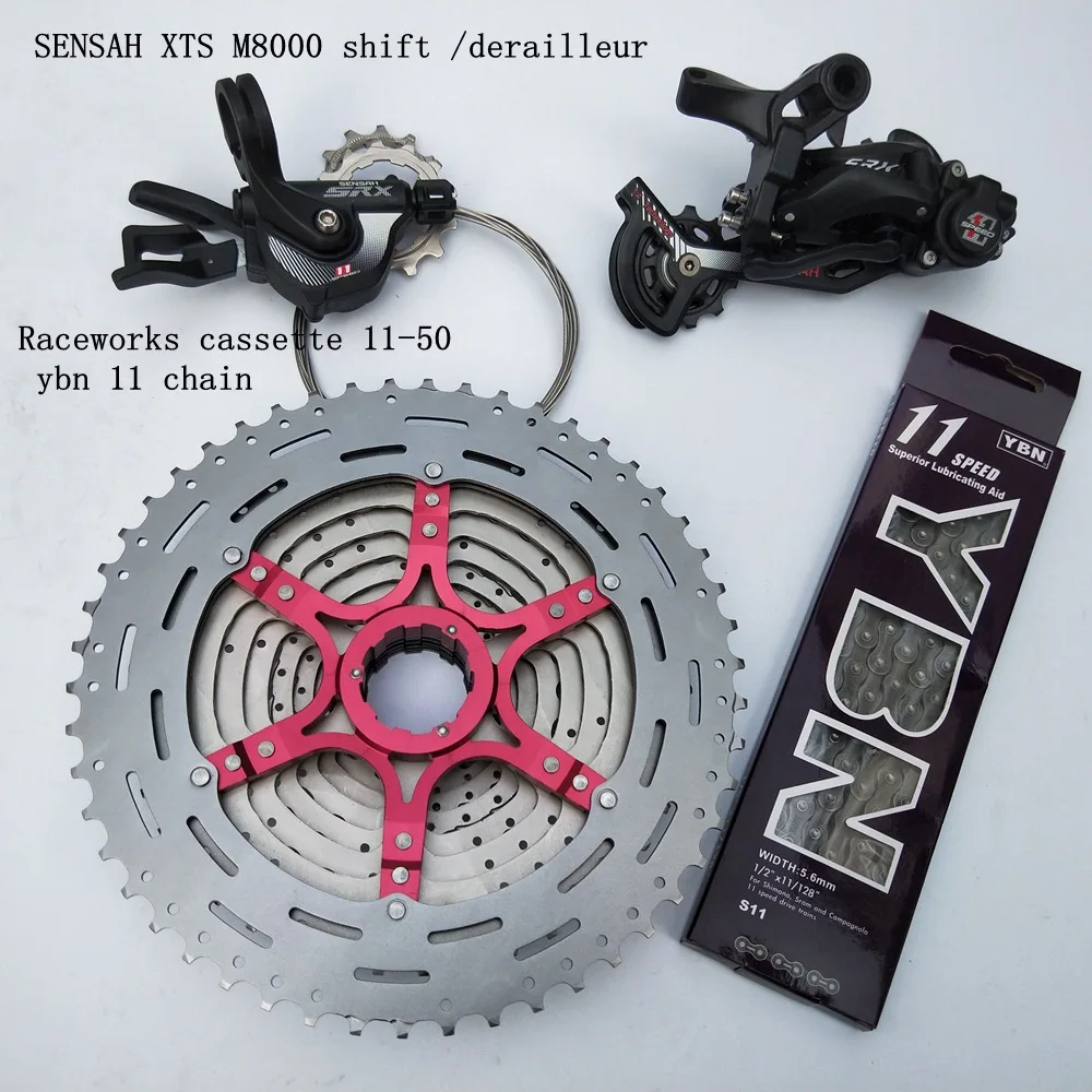 MTB 1*11 Speed Groupset Bicycle 11-50T Cassette Shifte Rear Derailleur Gear Chain 11S Bike Group set For SRAM Shimano XT M8000