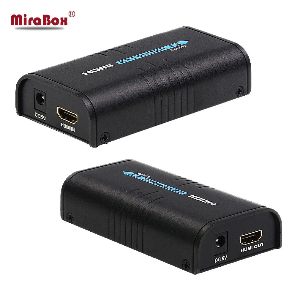 MiraBox HDMI Extender 1080P@60Hz 120m HDMI Over IP Extender Support Multi-receiver up to 253 Receivers