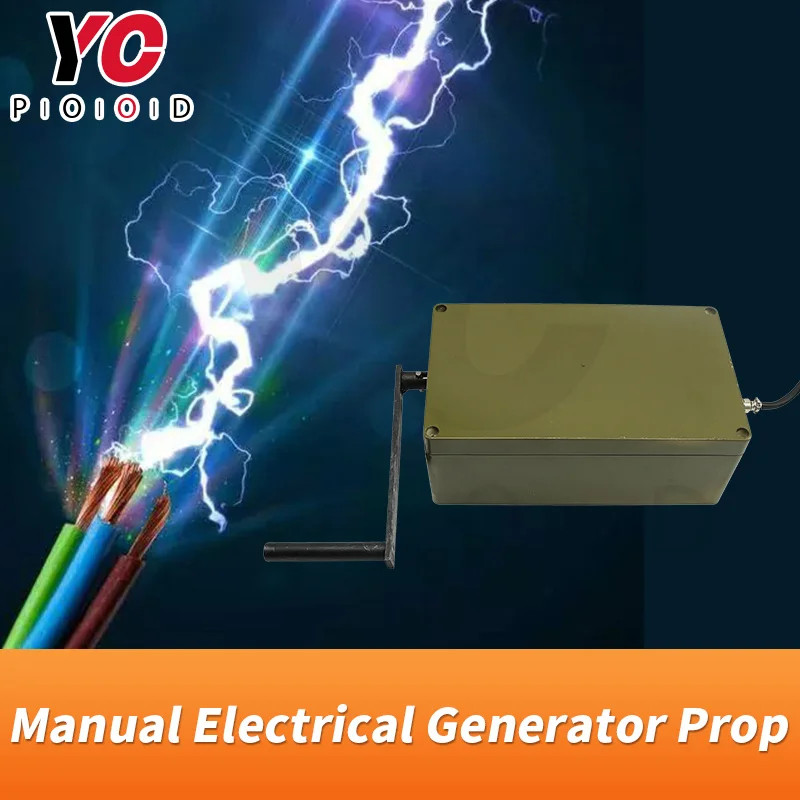 

YOPOOD Manual Electrical Generator Prop keep rotating the generator handle to light on the bulb or open the electric lock supply