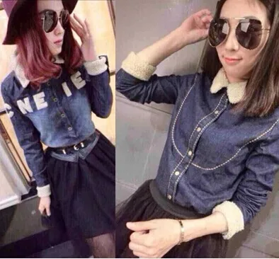 

new fashion women denim jacket casual coat Letter jacket LET-SETTING