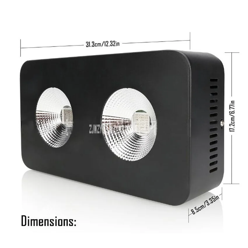 85-265V COB-500W LED تزايد مصابيح نمو النبات الإضاءة 2-حفرة المتكاملة عاكس مصنع أدى ضوء نبات داخلي متزايد 5000lm