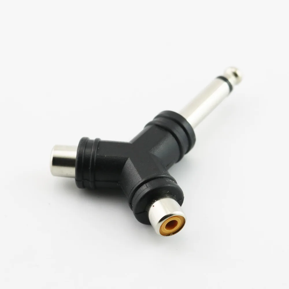 1pc Audio Splitter 1 Mono 6.35mm 1/4