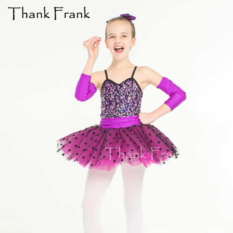 

New Girls Tutu Ballet Dress Colorful Sequins Kids Adult Camisole Polka Dots Ballerina Costume Women Professional Dance Costumes