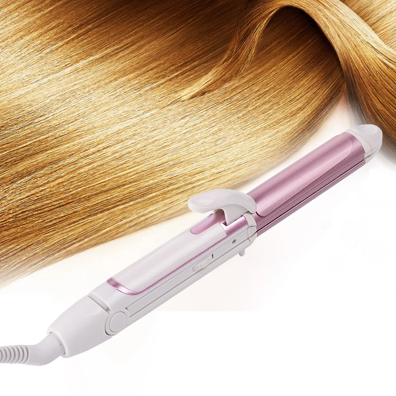 3 In 1 Hair Straightener EU Plug Hair Curling Iron Multifunction corrugated Flat Iron Corn Plate Heated Roller